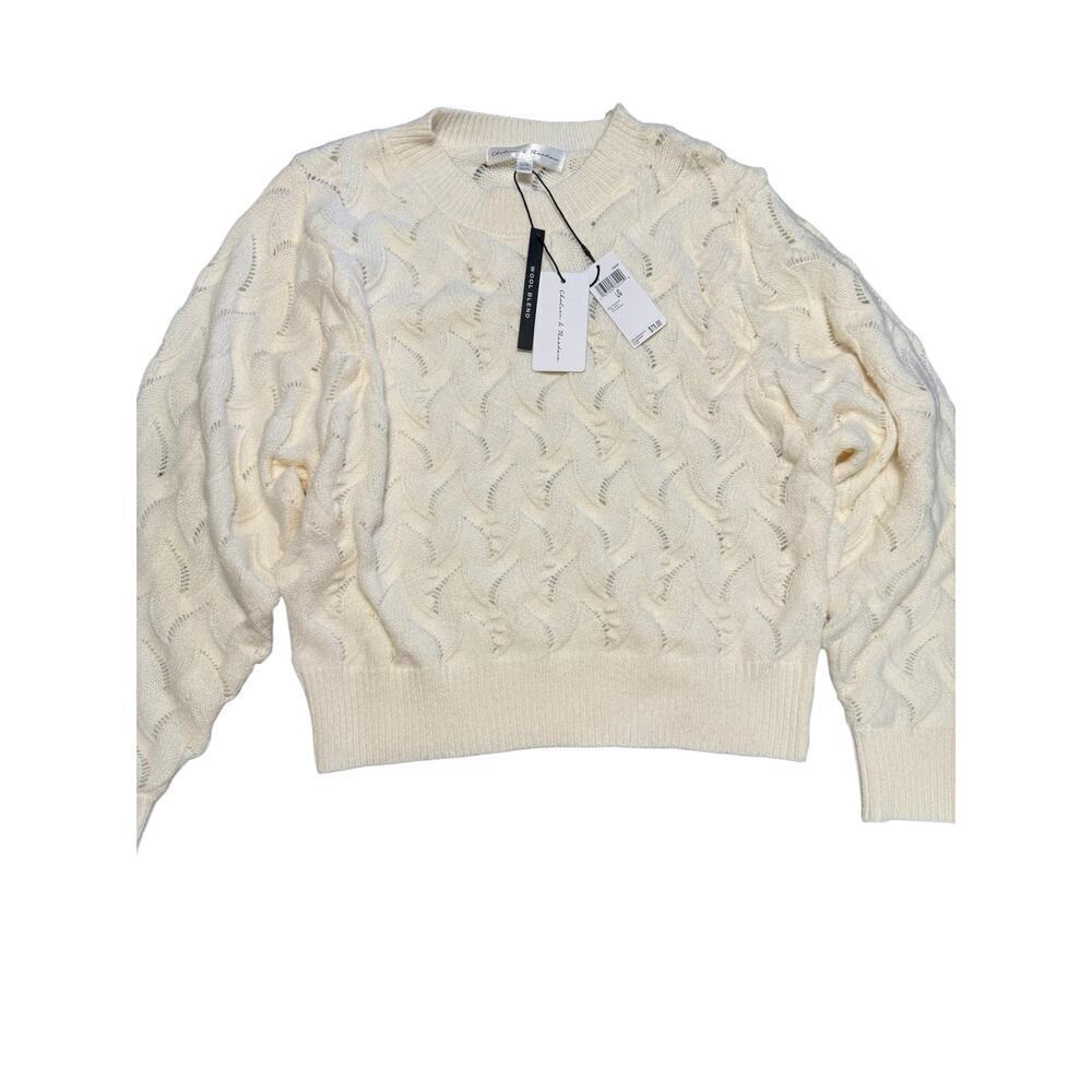 Chelsea & Theodore Wool Blend Pullover  Sweater Size L Cream